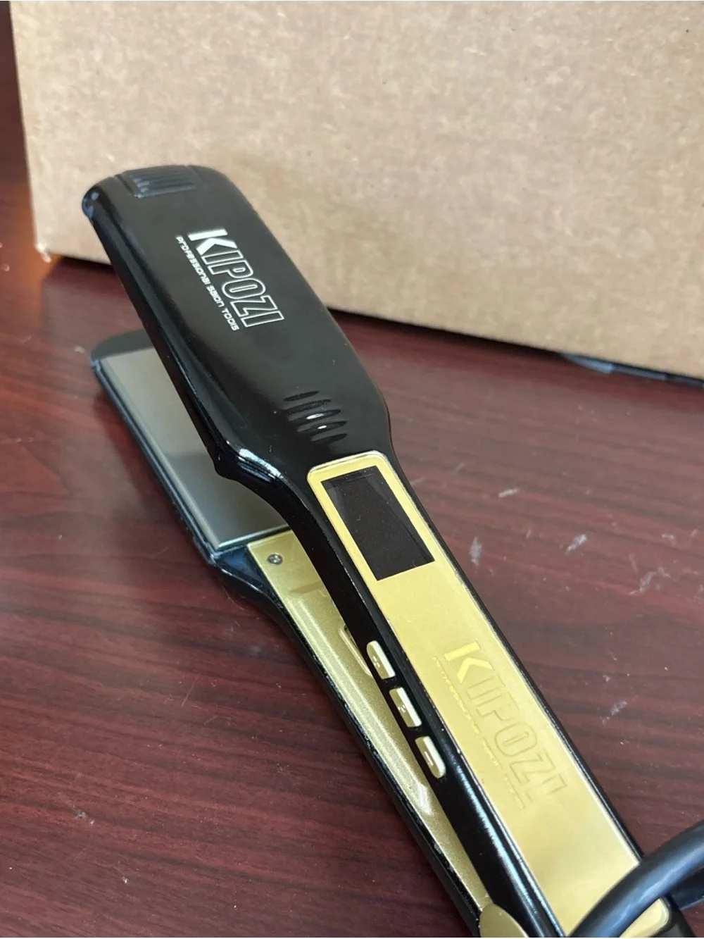 KIPOZI Professional Flat Iron Salon Hair Straightener 1.75” Wide Iron Titanium